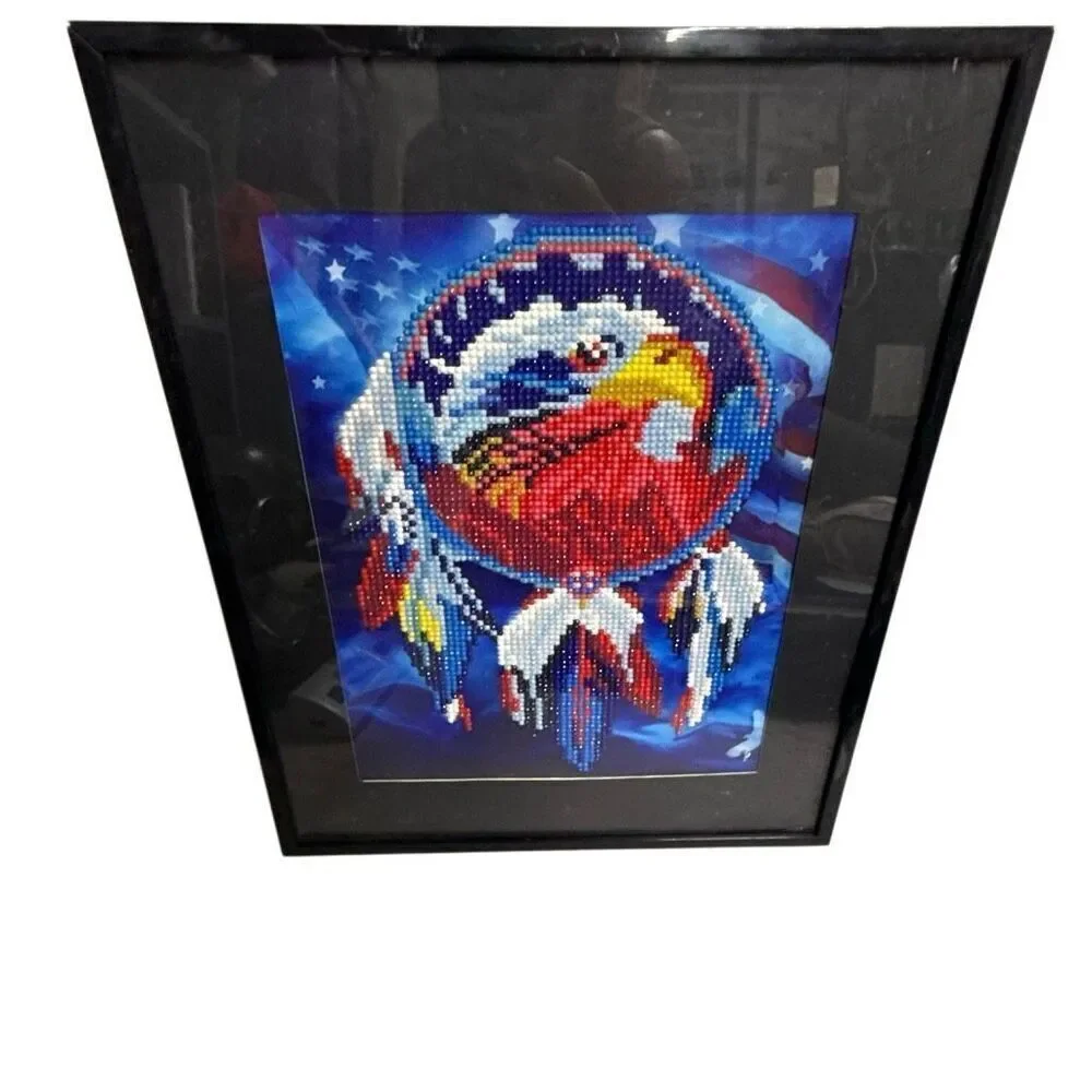 Diamond Painting Finished Completed 3D Dream Catcher L692 Wall Art Framed